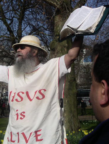 Bible
                                Waving Preacher