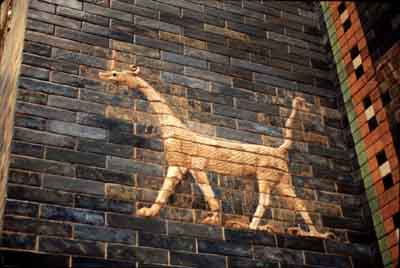 Creature on glazed wall from Babylon